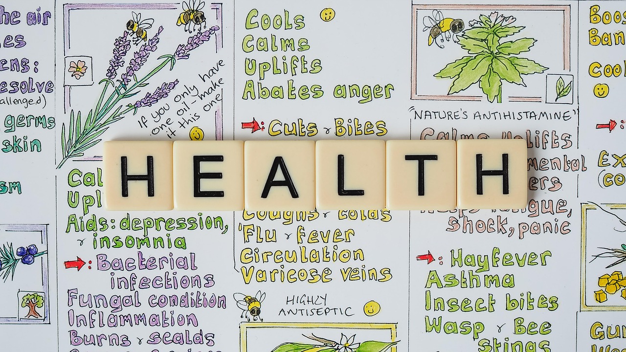 Educational health infographic with herbs and wellness information